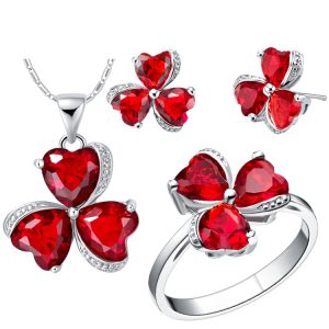 2015-Cute-Flower-Style-Jewelry-Sets-For-Women-Red-Purple-CZ-font-b-Diamond-b-font