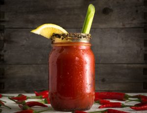 Bloody Mary in Mason Jar